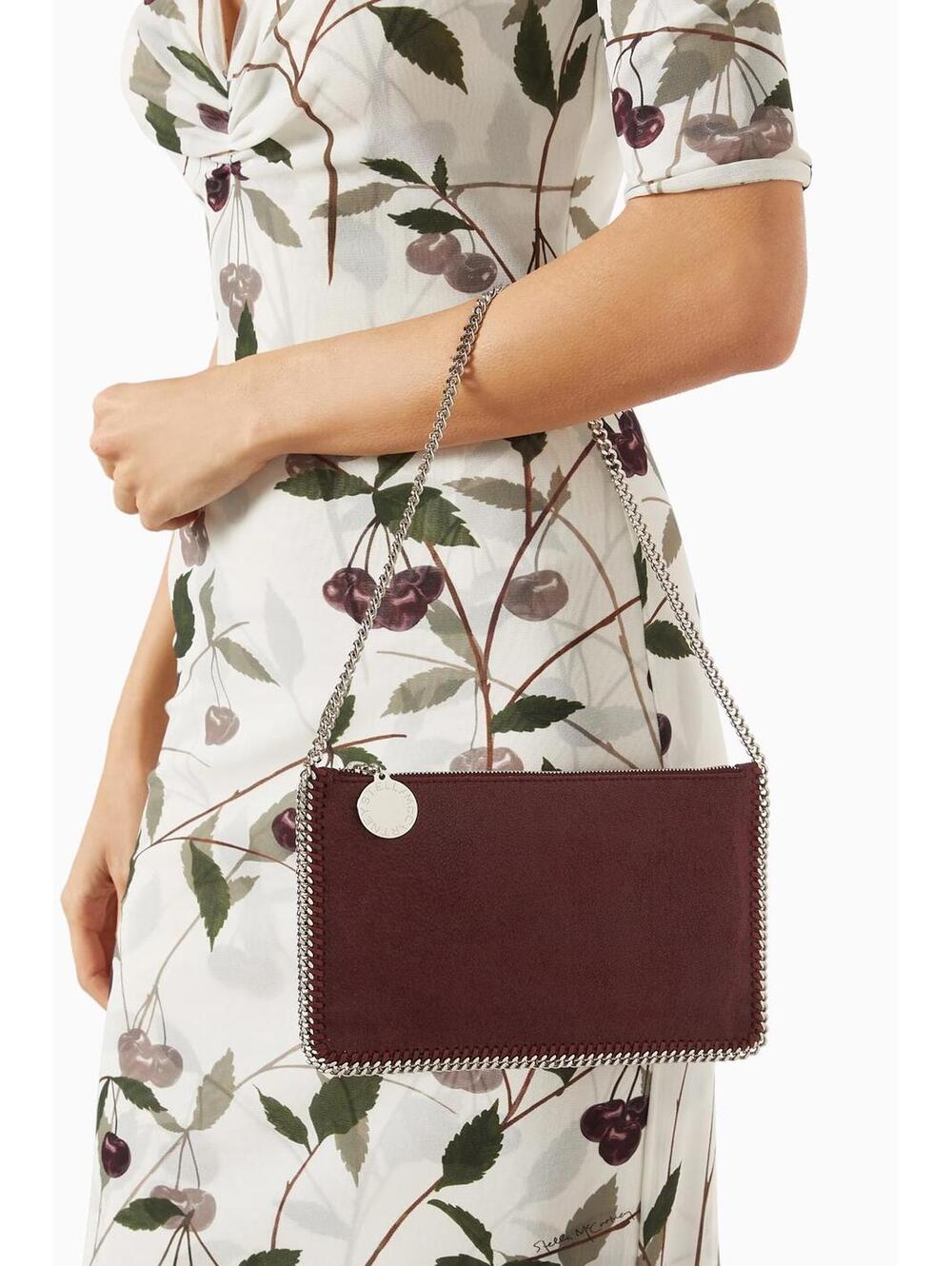 Stella McCartney Falabella Pochette Shoulder Bag Plum NWT - Picture 2 of 9